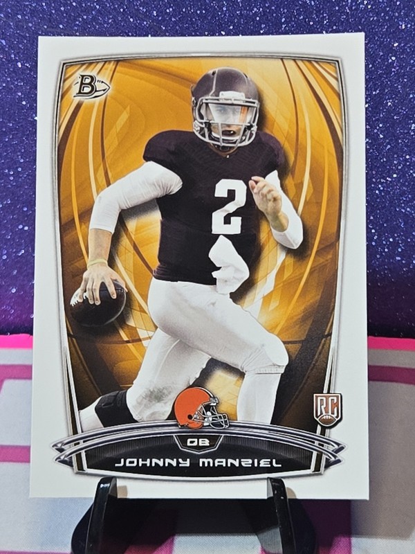 Johnny Manziel Rookie Card 2014 Bowman Football RC #9 Texas A&M Aggies Browns 