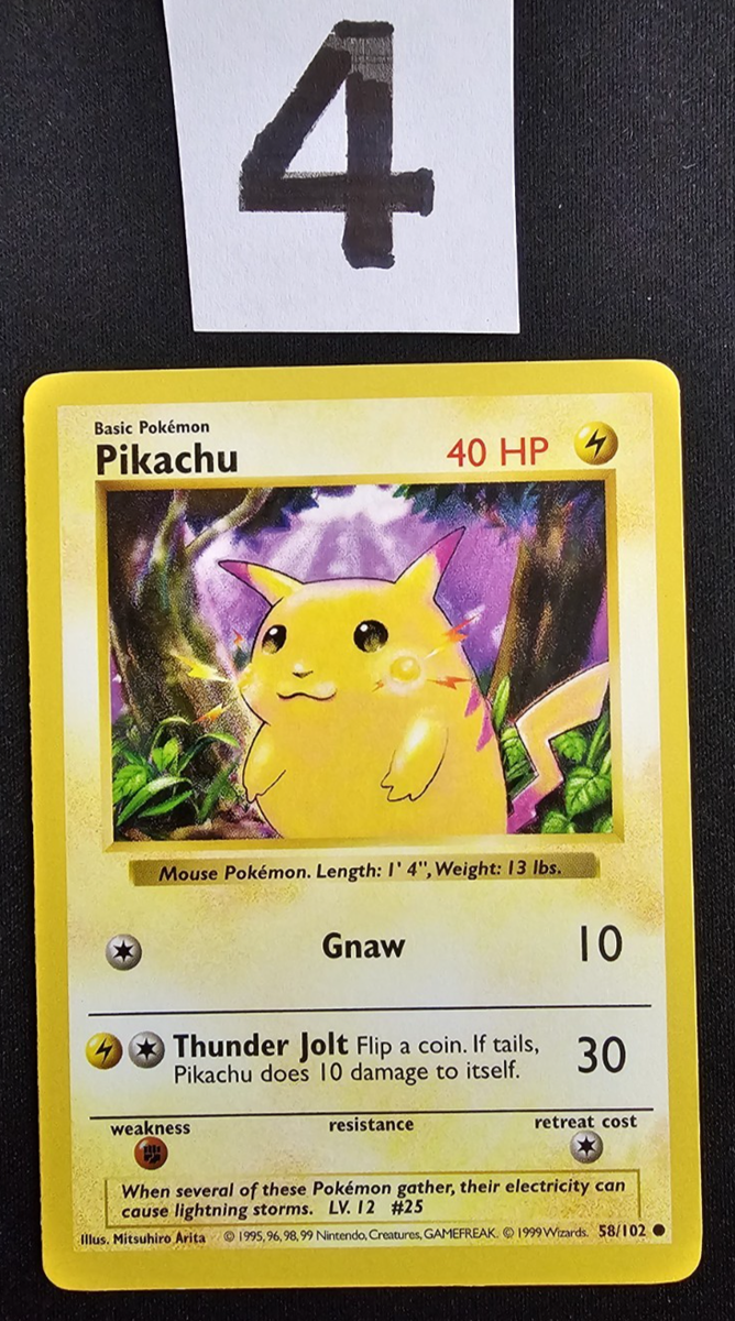 1999 Pokemon Base Shadowless #58 Pikachu (Yellow Cheeks) | eBay