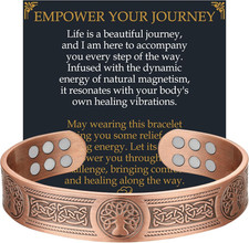 Pulsera de cobre para hombre con imanes magneticos 3800 gauss joyeria regalo