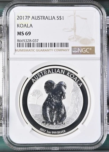 2017P Australia 1 oz Silver Koala Coin NGC MS69