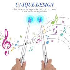 Pair Electronic Drumsticks Drum Sticks s for Electronic s Rhythm Toddler Toy-US