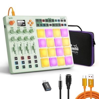 Synido Wireless MIDI Pad Controller, USB Rechargeable Beat Maker Mint Green