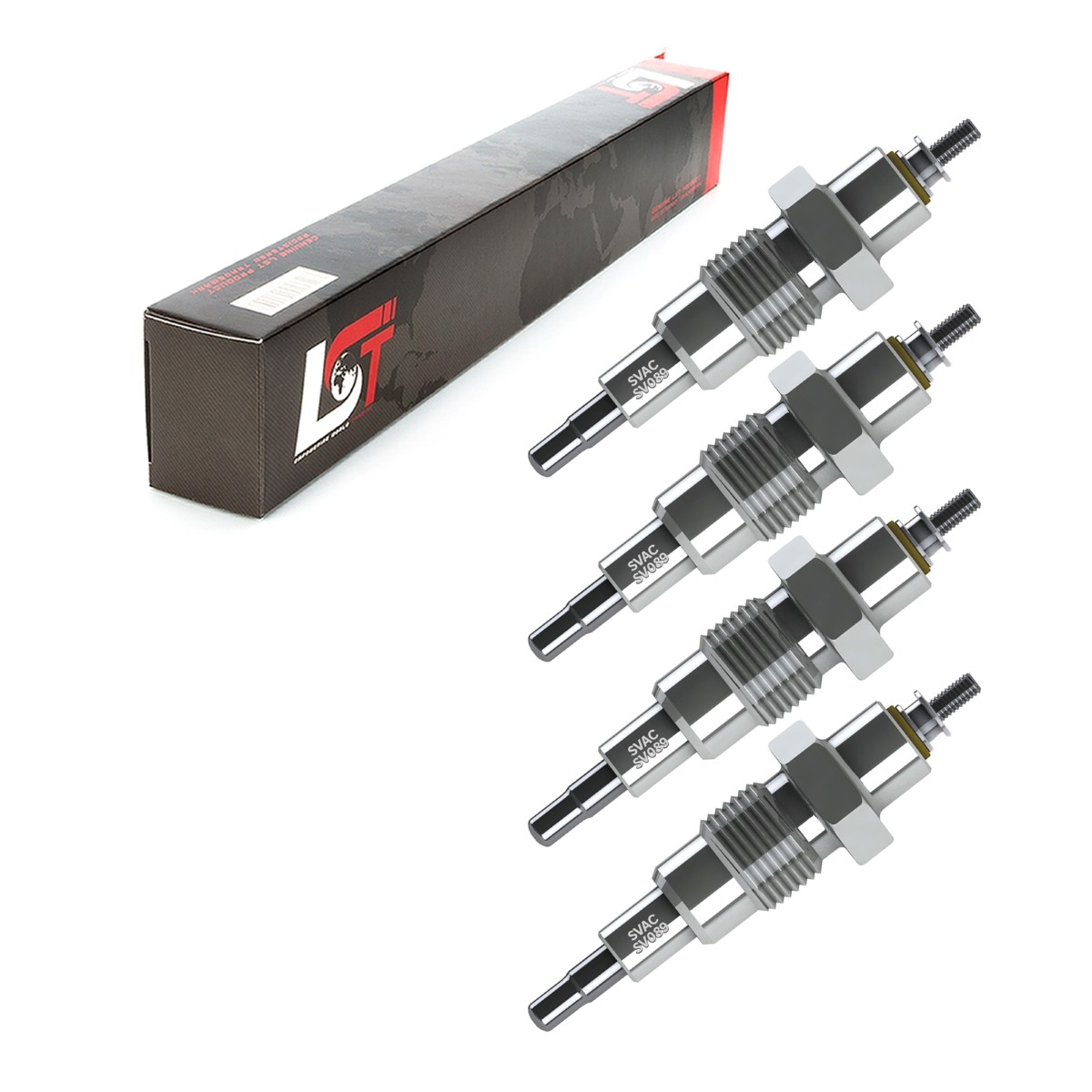 4x Glow Plug Rod Glow Plug 10.5 Volt for PEUGEOT 504 J7 1.9D 2.1D