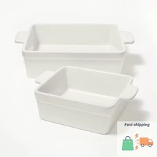 2pc Stoneware Square Baking Dish Set - Figmint™ Color Cream