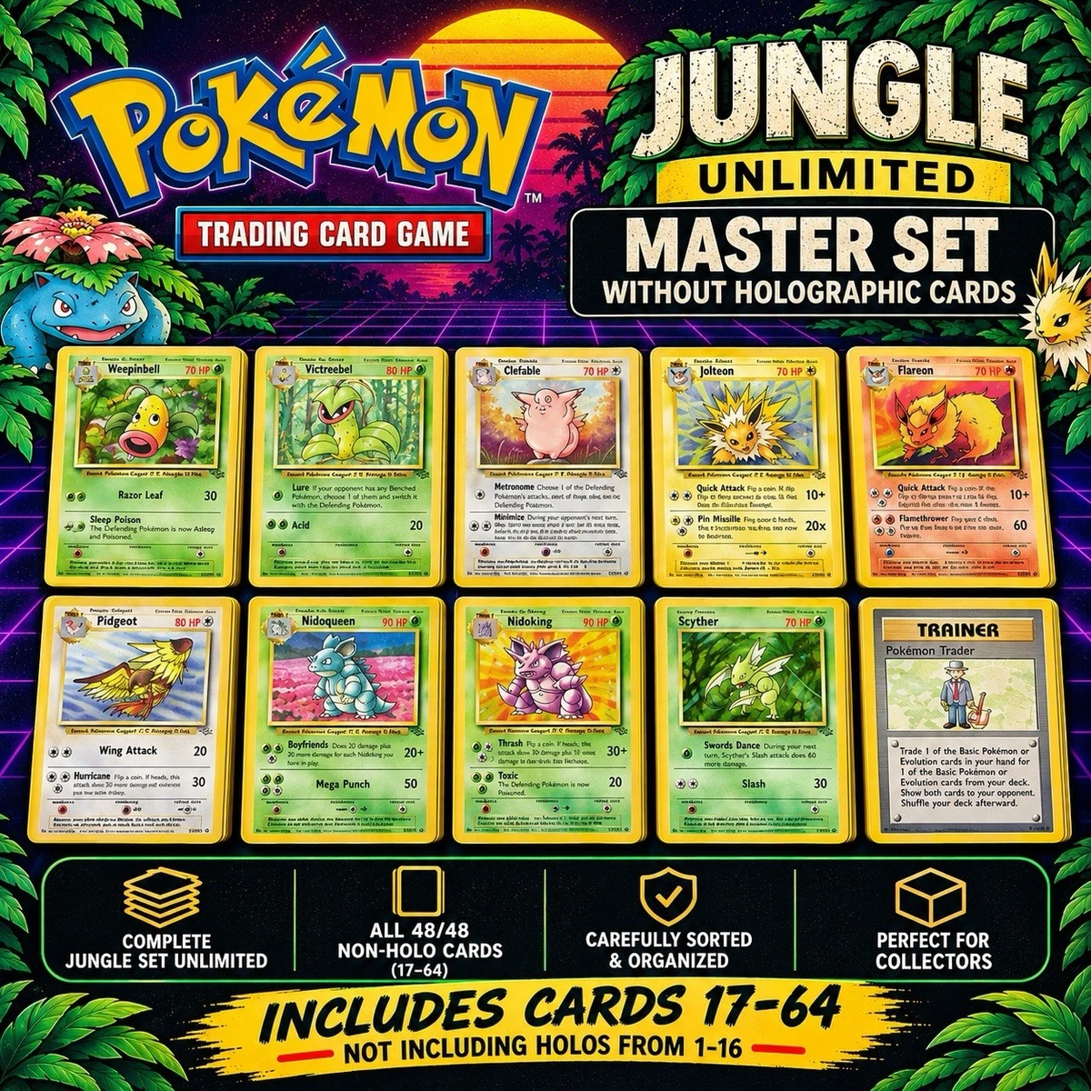 Pokémon TCG Jungle Trading Card Games in English Sets for sale | eBay
