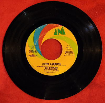 UNI Records Neil Diamond   Sweet Caroline / Dig In 1969