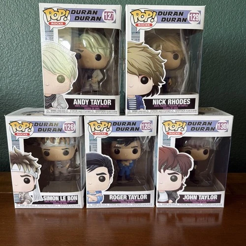 Funko Pop! Rocks - Duran Duran Complete Set of 5 - #126, 127, 128, 129 & 130 NIB