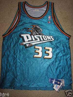 Grant Hill #33 Detroit Pistons NBA Champion Reverse Jersey 44 LG
