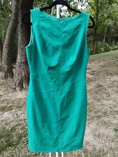 Lauren Ralph Lauren Dress Size 10 Green Sleeveless Stretchy Mini Sheath Dress
