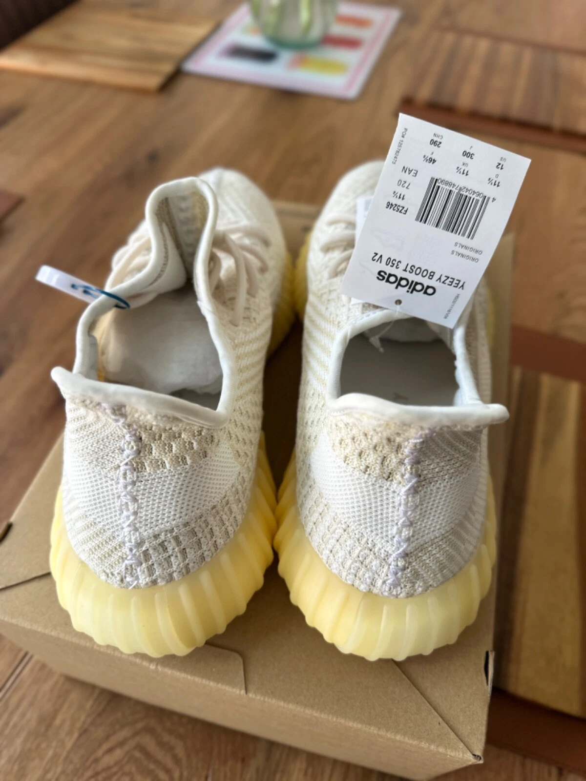 Adidas Yeezy Boost 350 V2 bianco naturale FZ5246 UK 11 5