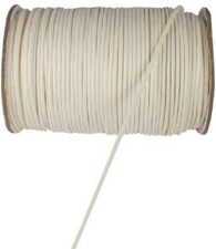 Cordoncino cerato cotone bianco - 1MM-001