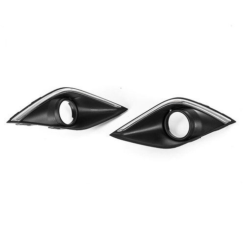 For Mitsubishi Outlander 2016-19 Front Bumper Fog Lamp Light Cover Grill Trim 2X - Picture 4 of 8