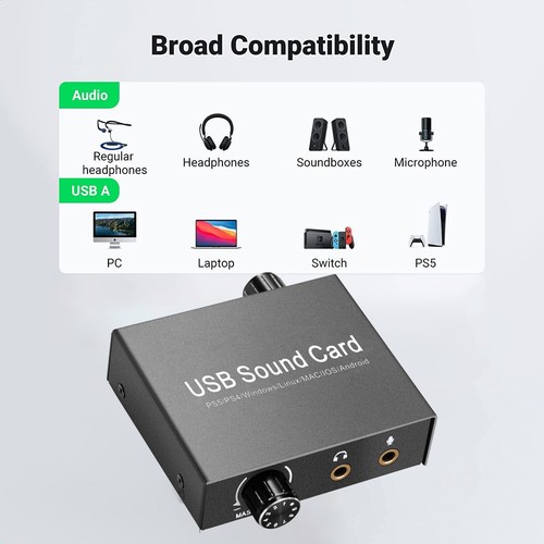 New USB Sound Card External Set Top Box Computer External Converter Driver Free - Photo 7/9