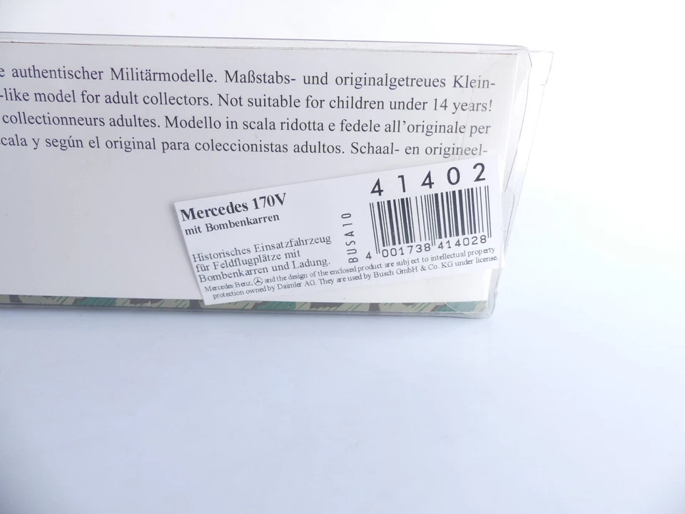 41402 / BUSCH MILITAIRE 1:87 / MERCEDES 170V AVEC REMORQUE - Photo 3/3