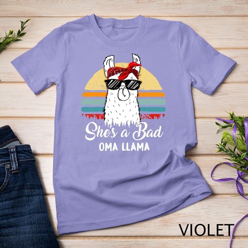 Divertida Camisa She's a Bad Oma Llama Camiseta Mamá Abuela Unisex Camiseta - Imagen 13 de 15