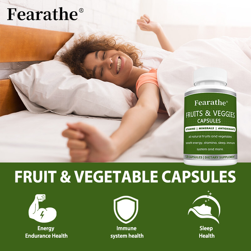 Fruit And Vegetable Capsules - Support Energy And Endurance, Immune Health