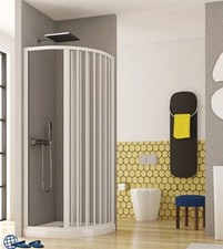 Box doccia semicircolare,misura cm70x70,cabina a soffietto con apertura laterale