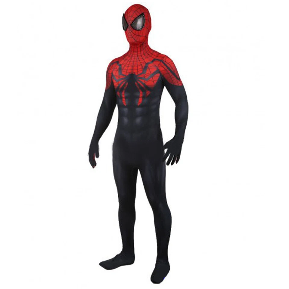 Macacão fantasia cosplay Ultimate Spiderman Zentai Halloween presente adulto - Imagem 4 de 4