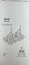 Ikea Abudans Kitchen Hanging Pot Rack 361-093-80 30"x 15 Black 18 Hooks Pan New