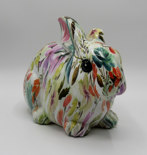 PRIMAVERA PASCUA CONEJITO CONEJO FLORAL DECOUPAGE FIGURA MEDIANA NUEVA - Imagen 8 de 11