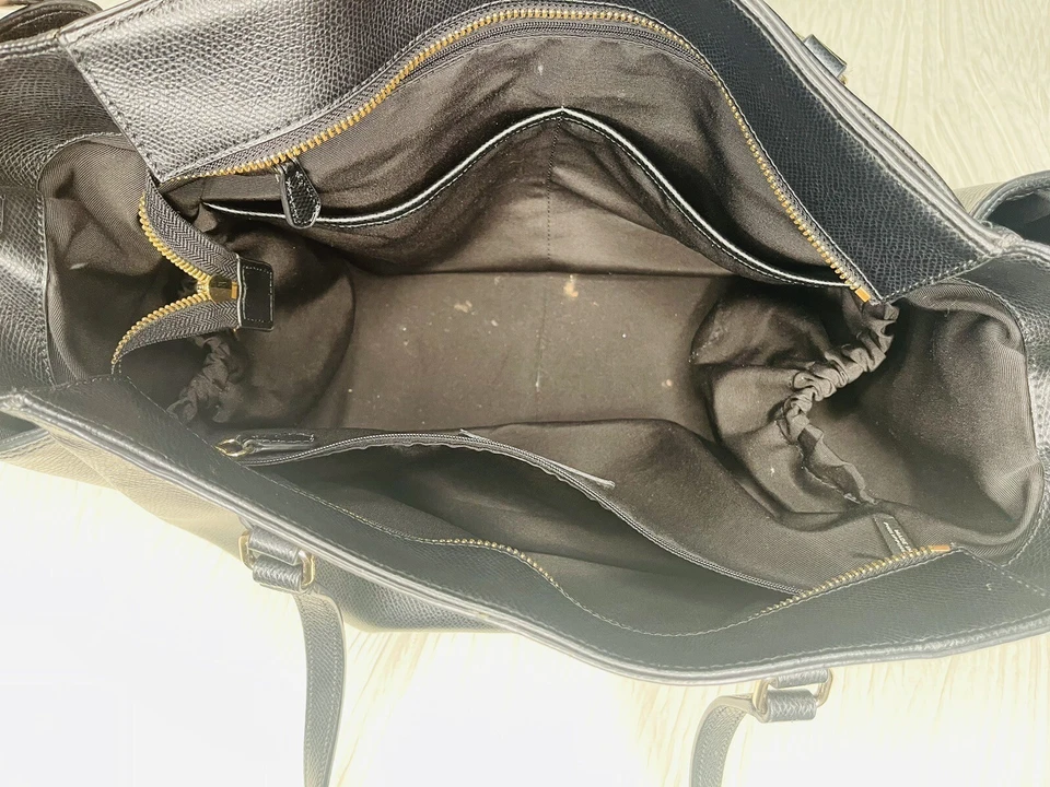 COACH Black Crossgrain Leather Diaper Baby Bag Large Multifunction Tote F57786 - Image 4 of 4