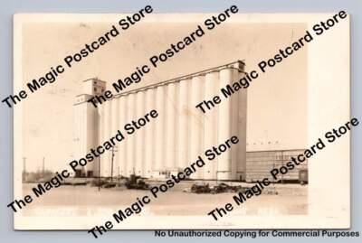 Producers Grain Co. Elevator RPPC Grant Nebraska Vintage Photo Perkins Co 1960