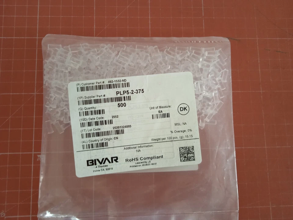 500Stk (1Stk/0,77eur) BIVAR PLP5-2-375 Lichtleiter, 9.5 mm - Bild 3 von 4