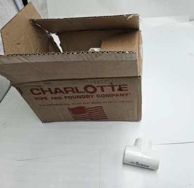 (QTY 25) Charlotte 401-010 1'' X 1'' X 1'' Slip Connection Tee Fitting Sch 40 PVC