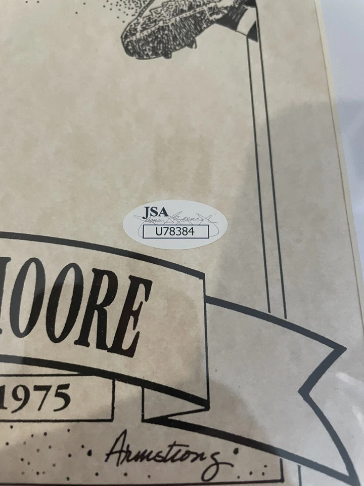 NFL HOF SIGNED 16x20 FRAMED PHOTO Raymond Berry, Lenny Moore, & Charley Taylor! - Image 2 of 4