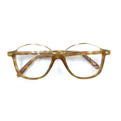 Valentino MOD VG18 94 Caremel Gold Round Eyeglasses Frames 53-16 140 Italy NEW - Picture 12 of 12
