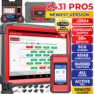 LAUNCH X431 PRO 5 PK PAD V OBD2 Diagnosegerät ECU  Programmer Topologiekarte