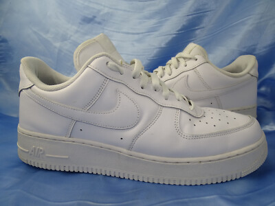 NIKE AIR FORCE 1 07 SNEAKER GR 46 SCHUHE ALL WHITE AF1 DUNK LOW CLASSIC /D5