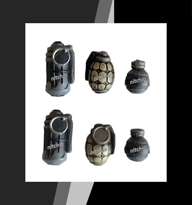 Mezco One:12 G.I. Joe Firefly   SIX GRENADES DIFFERENT STYLES 1/12 Scale Fodder