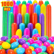 1000 Easter Eggs, 2.4'' Fillable Plastic Easter Eggs Empty for Hunt, Basket Stuf
