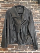 Rare Black Vintage Jacket By Oska 100% Leather. Size M/l