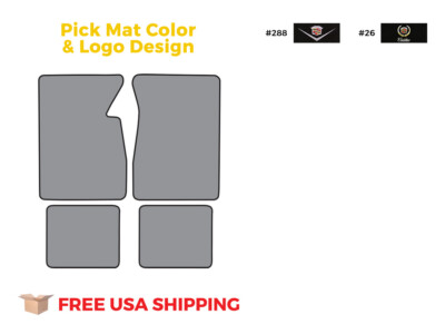 FITS 1957-1958 Cadillac DeVille 2DR Coupe Floor Mat 4pc Loop