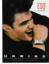 2000 VINTAGE PRINT AD - ESQ SWISS WATCHES AD --- VENTURE SWISS QUARTZ ..AD ONLY