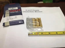 *** Pack of 10 ***, Nachi 1021710, #3 Screw Machine Drill Bits, 118°, HSS, TiN