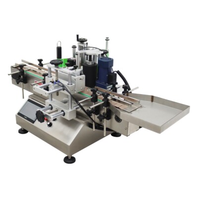 110V Desktop Automatic High Speed Labeling Machine for Round Bottles w/Conveyor