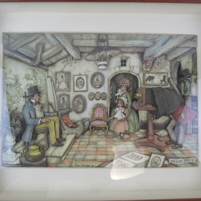 ANTON PIECK Photo Studio 3D Framed Shadow Box Vintage Collectible Art Print  - Main Image