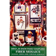Snowmen Sampler Quilt PATTERN JW Snow Family Samplers 88101 from Fiber Mosaics