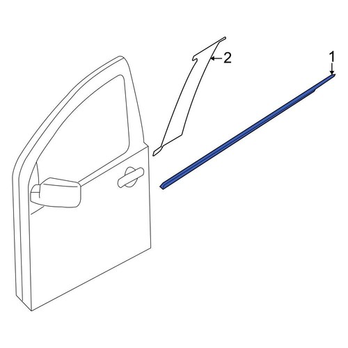 For Nissan Frontier 2022-2024 Nissan 808209BU0B Front Right Door Belt Molding