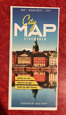 CITY MAP  STOCKHOLM SWEDEN HIGHLIGHTS TIPS 2023 - 2024 in English