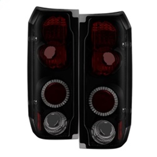 Black Smoke Euro Style Tail Lights for Ford F150 87-96/Ford Bronco 88-96 -Spyder