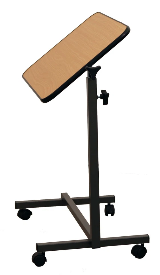 TABLE DE LIT D'HOPITAL mobile avec plateau réglable multi-positions 40 x 60 cm - Photo 2/3