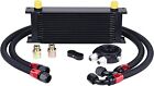 16 Row Oil Cooler Kit, 10An Stacked Plate Transmission Engine Cooler Universal