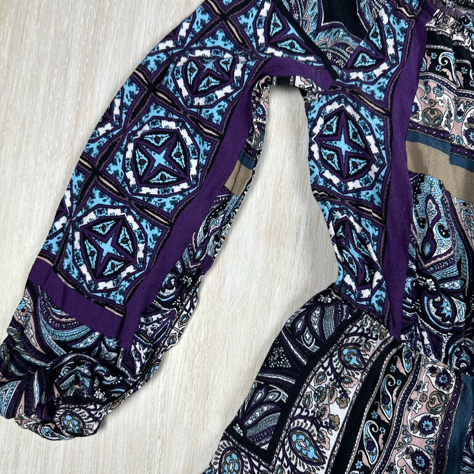 ASOS Patchwork Boho Romantic Cold Shoulder Cottag… - image 8