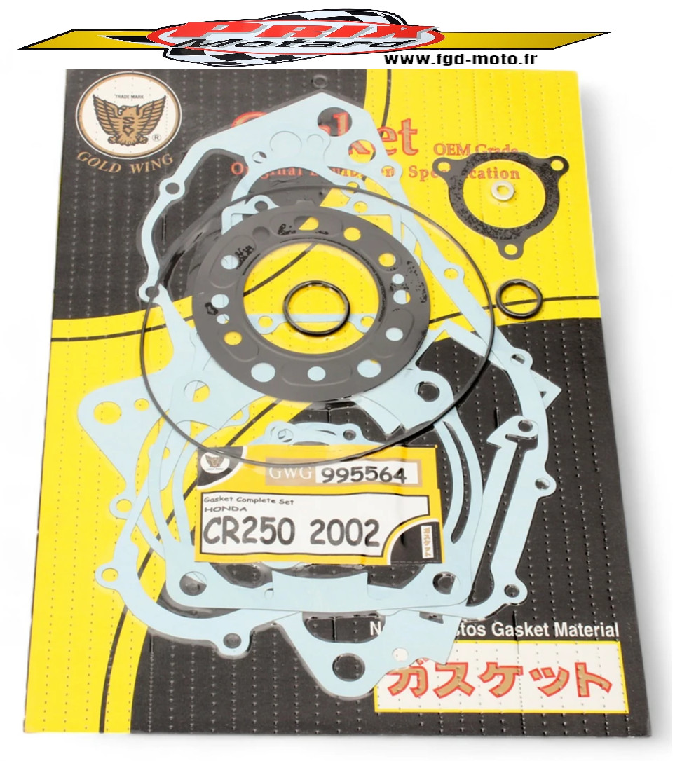 Joints moteur complets Honda CR 250 R 2002-2003 en élastomère renforcé