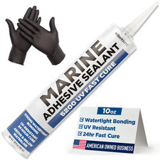 10 Oz Marine Adhesive Sealant 5200 Fast Cure White - Permanent, Watertight Bon
