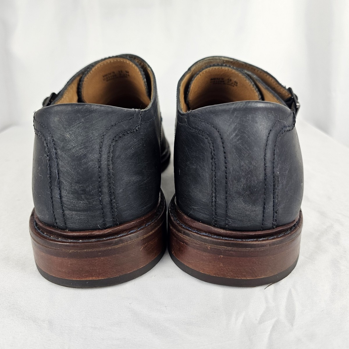Cole Haan Williams II Men\'s 8 M Oiled Black Leather Double Monk Strap Loafer EUC CARNEGIE-MONK_e_A_C39964-psd.  main image 4